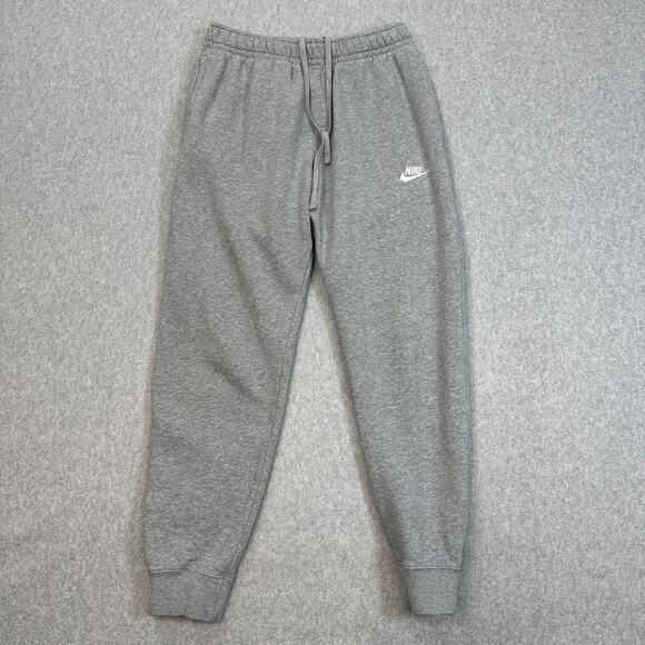 Nike Sportswear Club Fleece Jogger Sweatpants WMNS S Gray High Rise Stretch Crop - Picture 1 of 10